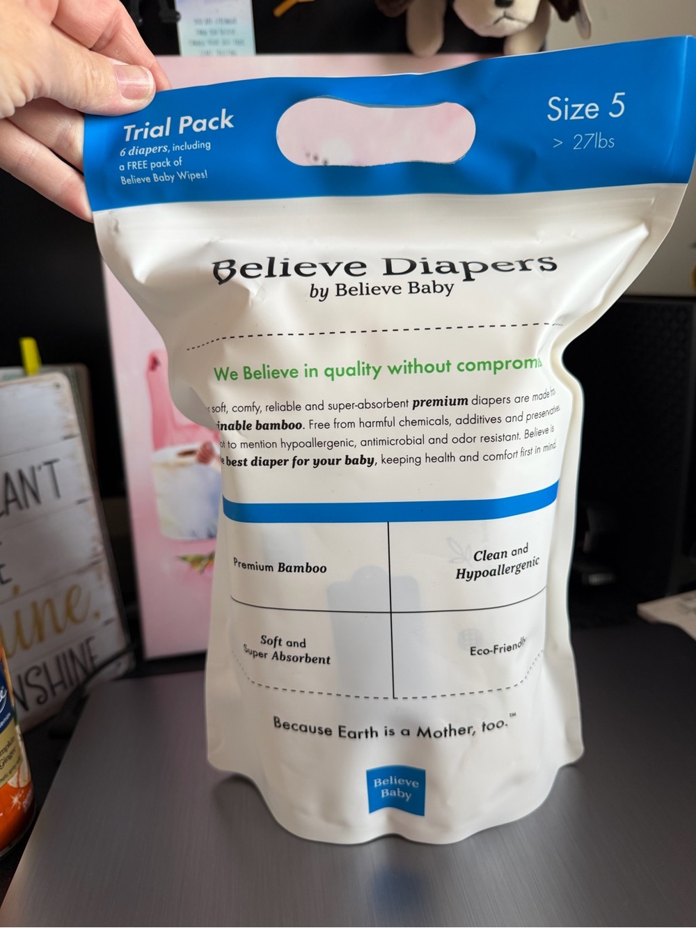 Believe Diapers by - Size 5 Trial Pack (Blue)
